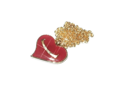 Heart pendant necklace 22k gold