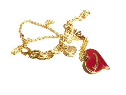 Heart pendant necklace 22k gold