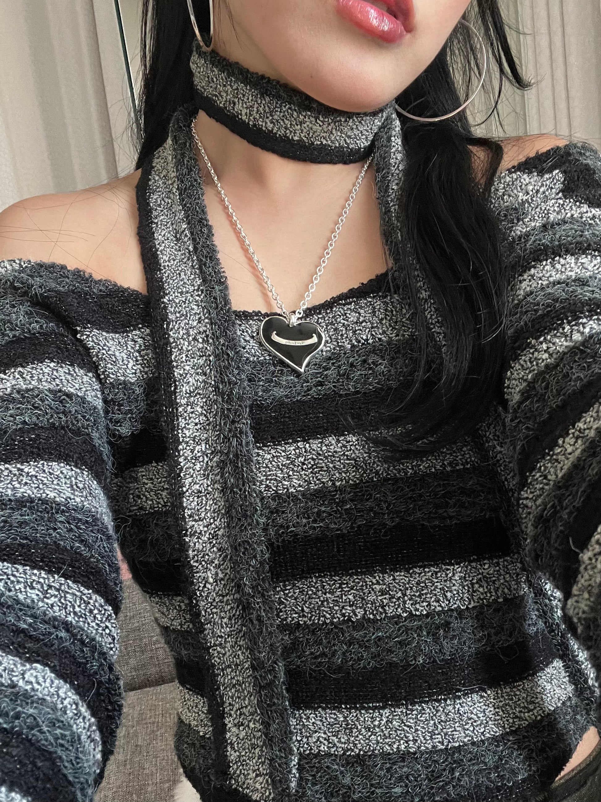 アクセサリー epic jewelry blackheartpendantnecklace Black アクセサリー epic jewelry blackheartpendantnecklace Black