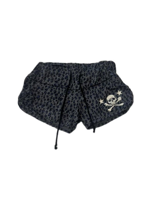 Leopard skull short pants