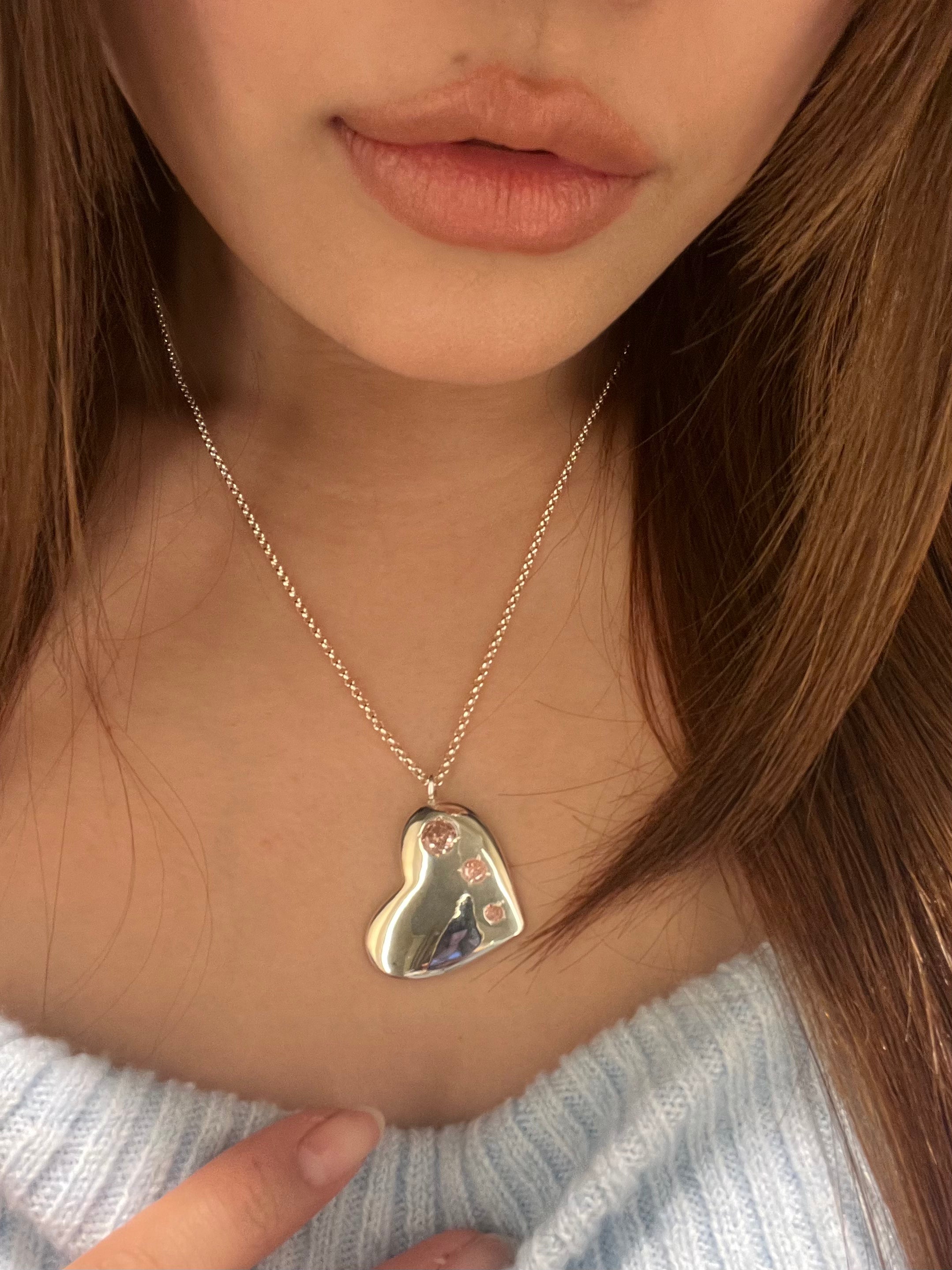 レディース epic jewelry シルバー925 ハートネックレス