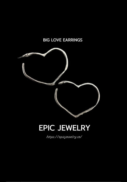 Big heart earrings