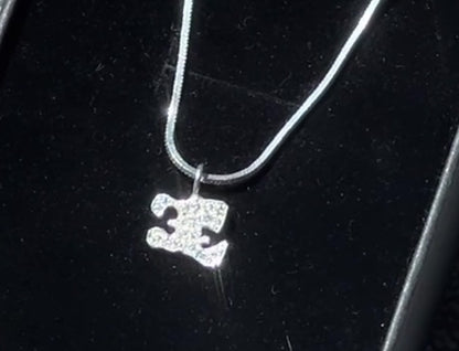 Tiny EE logo necklace